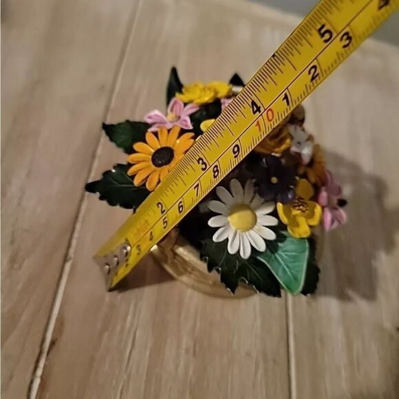 VTG Gorham Enamel Flower Basket Jane Hutcheson Fleur des Siecles Figural METAL - Picture 10 of 10